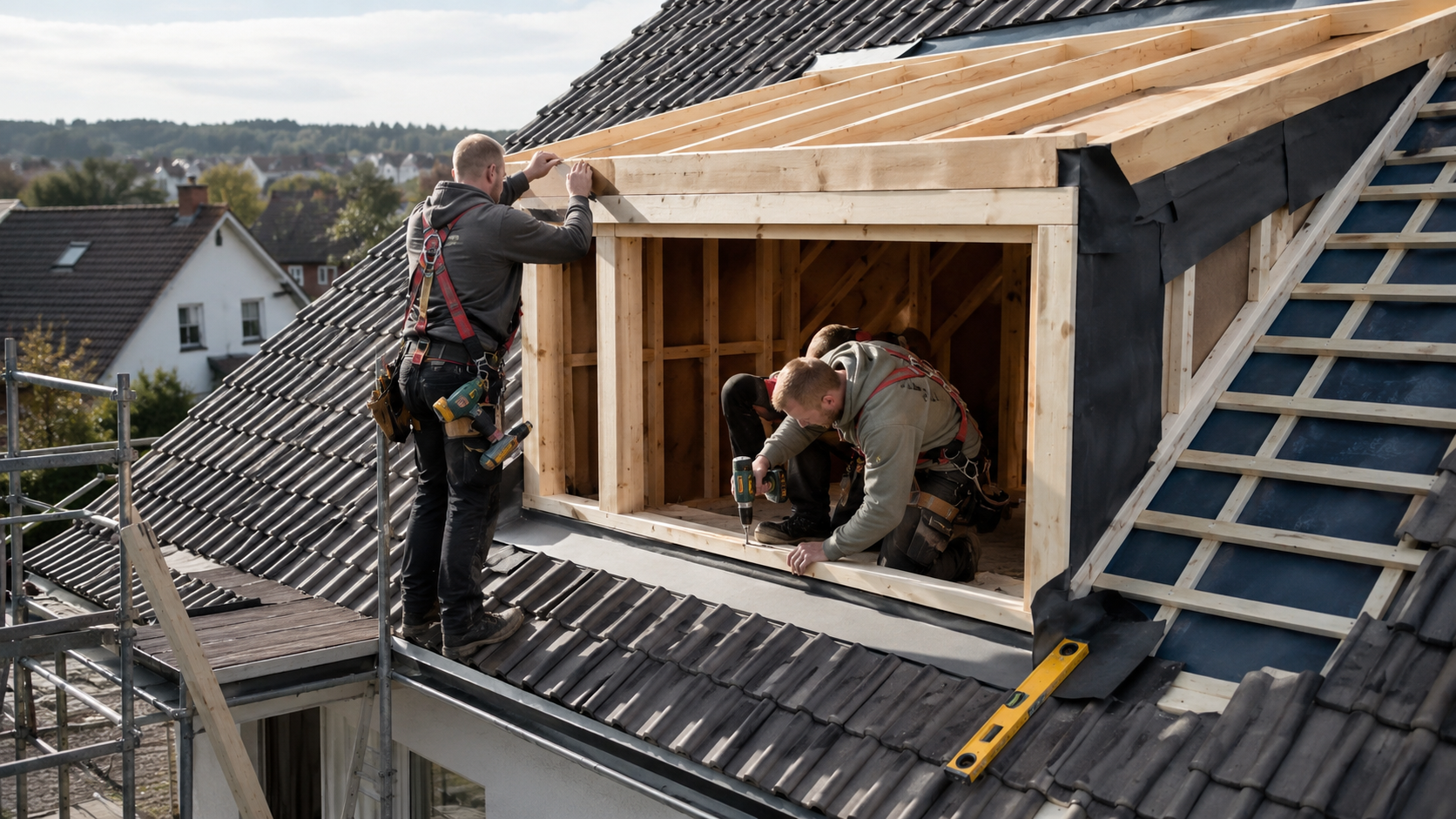 Dachgaube selber bauen [Bildinhalt mit KI erstellt]